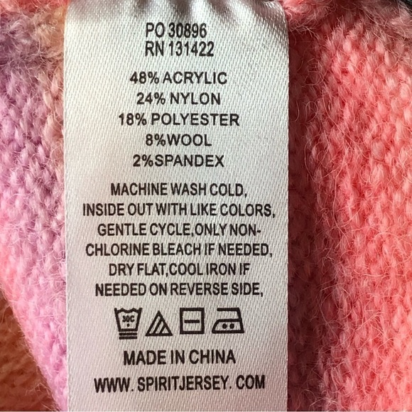 SPIRIT JERSEY Psychedelic Mushrooms Crew Neck Pullover Sweater Large Unisex - Picture 4 of 14